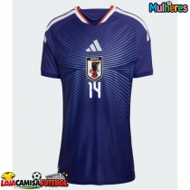Camisa de Futebol Japão Junya Ito #14 Equipamento Principal Mulheres Mundo 2026 Manga Curta